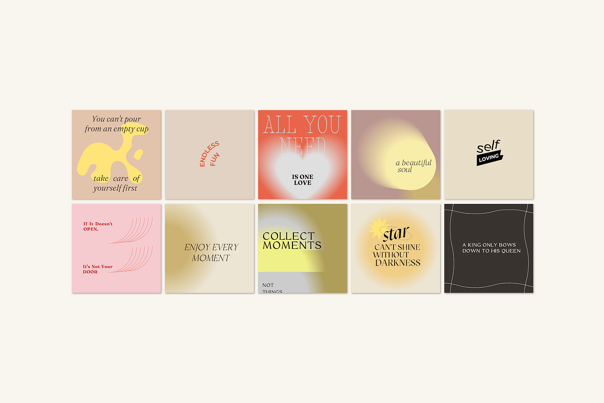 Quote Aesthetics CANVA PS, a Social Media Template by Kimo Studio (Photo 3 of 14)