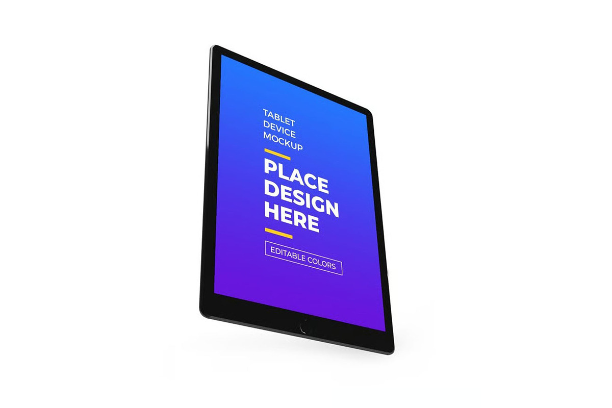 Tablet Device Mockup Template Set, an iPad Mockup by DesignRushMarket (Photo 2 of 11)