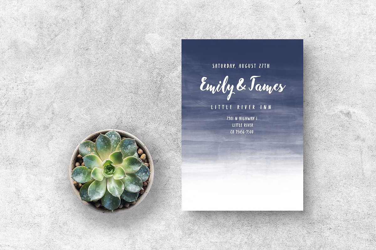 Navy Blue Watercolor Backgrounds, a Texture Graphic by KitsPix (Photo 2 of 4)