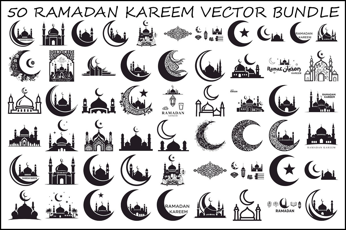 Ramadan Kareem Vector Bundle, an Illustration by Designs_River (Photo 1 of 47)