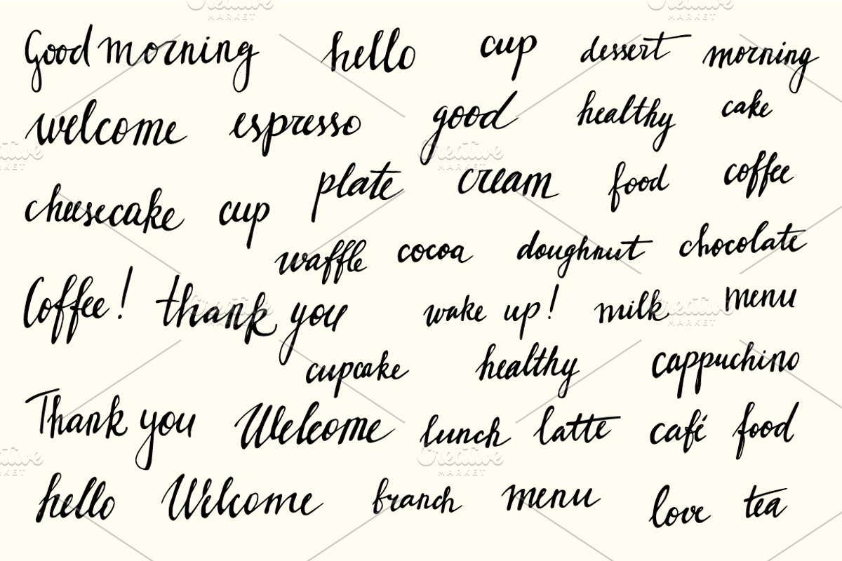 450+ hand drawn desserts and coffee, a Decorative Illustration by pixelwerk (Photo 5 of 8)