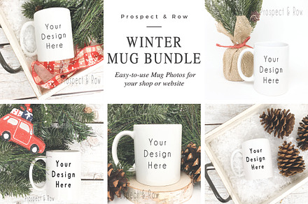Holiday Mug Mockup Photo Bundle