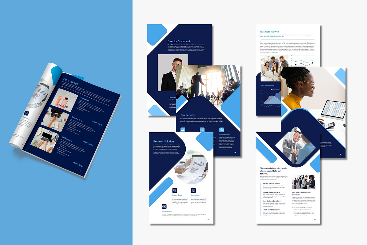 Company Profile Brochure Canva, a Brochure Template by TheBrightGrap (Photo 3 of 8)