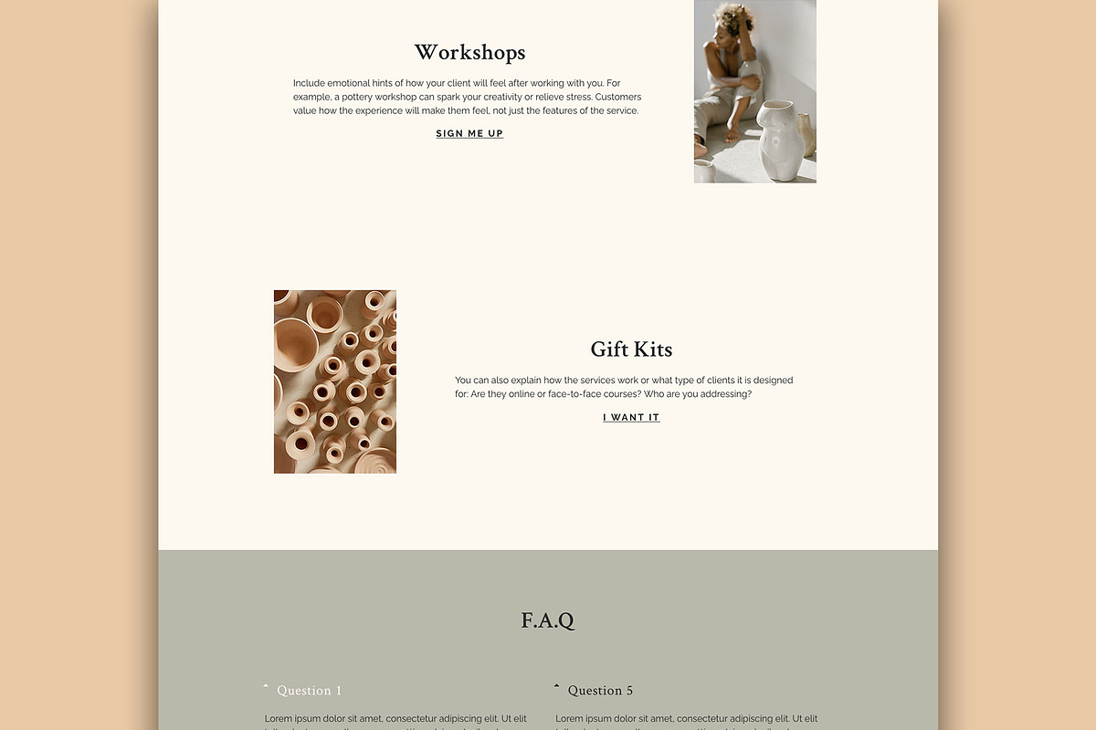 Services Page Elementor Template WP, a Templates & Theme by Eva Cogollos Studio (Photo 3 of 5)