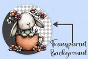 Whimsical Spring Animal Clipart PNG, an Illustration by Canvas Craft (Thumbnail 2 of 7)