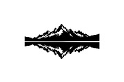 Minimal Mountain Lake Silhouette, a Graphic by hafijul (Thumbnail 5 of 15)