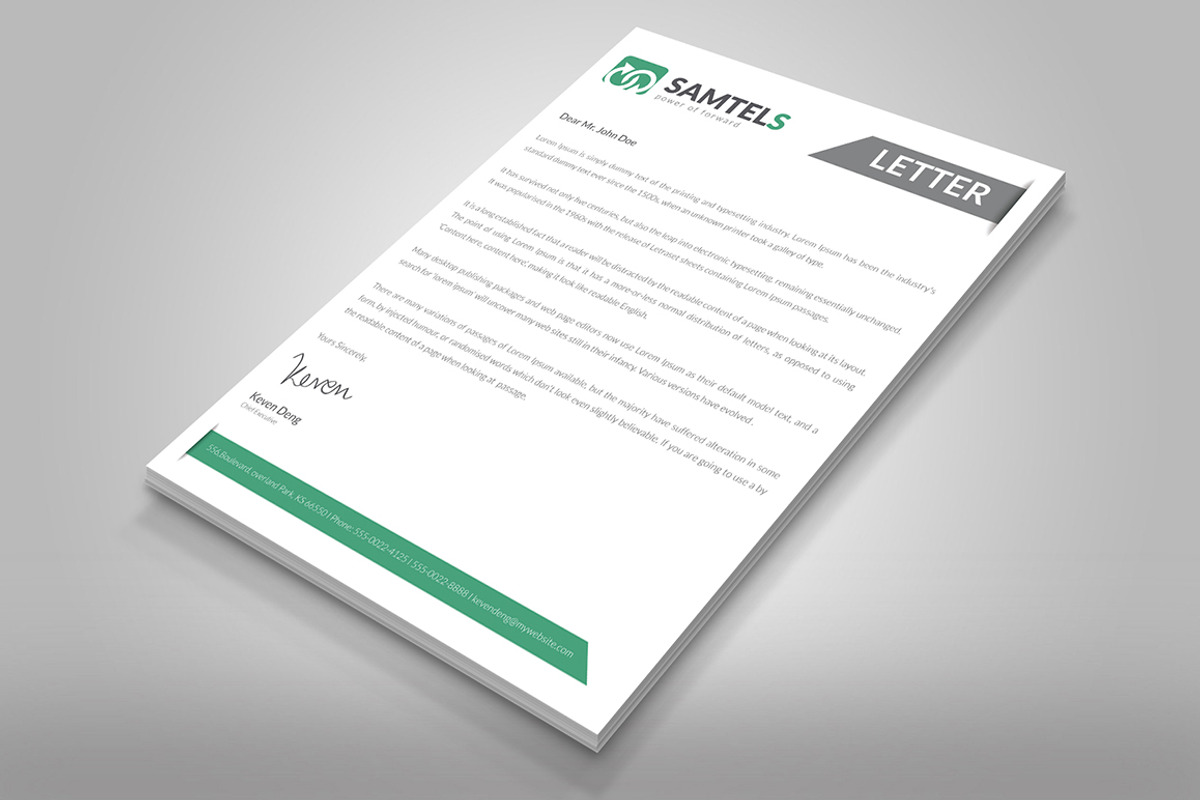 Samtels Letterhead, a Stationery Template by Dotnpix (Photo 3 of 6)