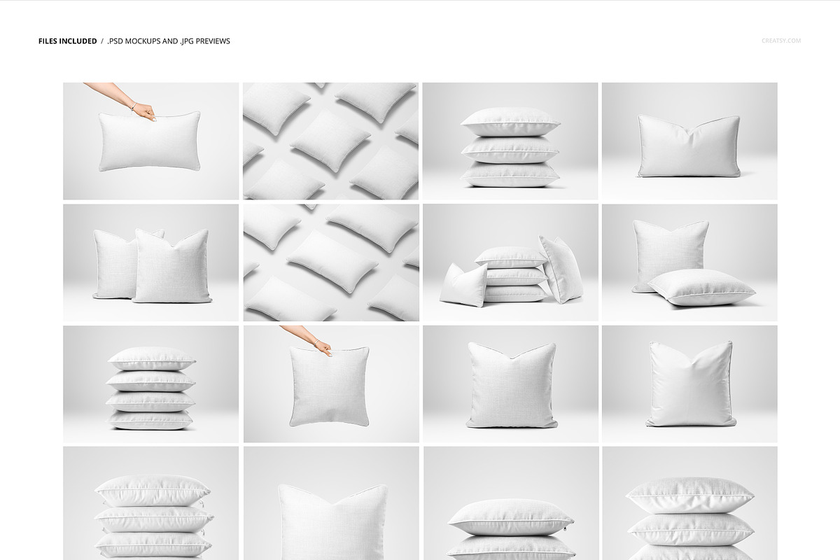 Reversible Piped Cushions Mockup Set, a Household Mockup by creatsy5 (Photo 2 of 25)