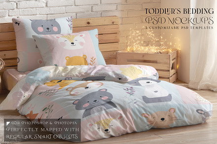Toddler's Bedding Mockups, a Mockup by mock-ups