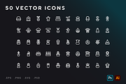 House plants icons, an Outline Icon by Wencory (Thumbnail 1 of 2)