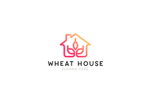 Wheat House Farming Logo Template