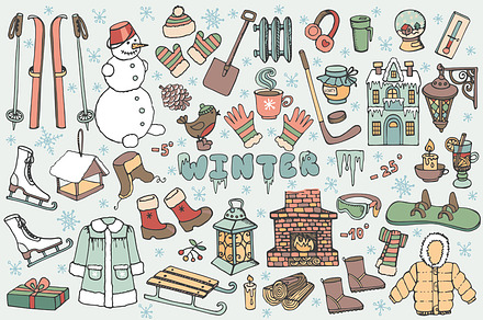 New year season.Doodle elements