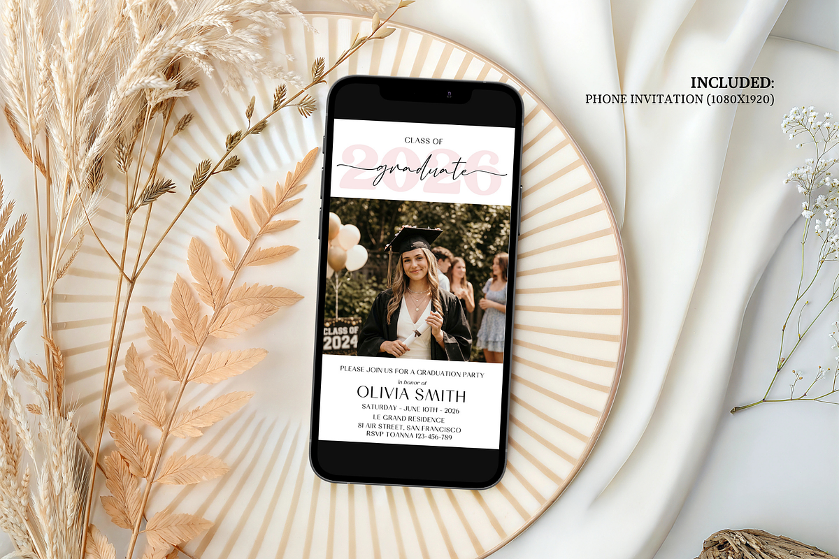 Minimalist High School Text Message, an Invitation Template by Digital_Mind (Photo 2 of 3)