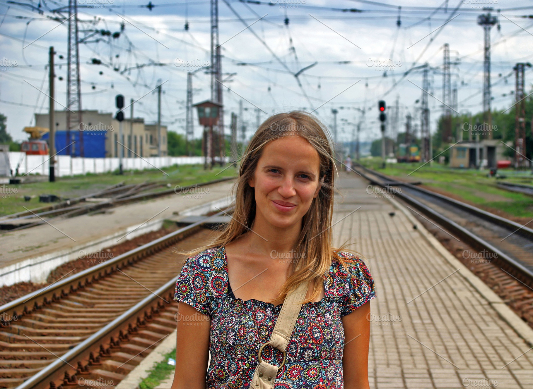 Young woman as a passenger, a Photo by saiko3p