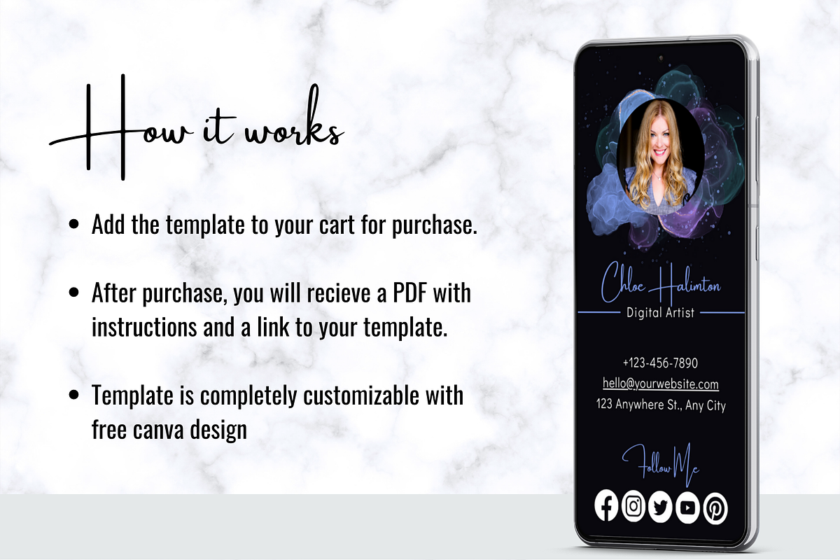 Digital Business Card Canva Template, a Business Card Template by Visual Designs (Photo 3 of 3)