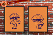 8 Mushroom Halloween Stamp Brushes, a Brush Add-On by vectstudio (Thumbnail 6 of 9)