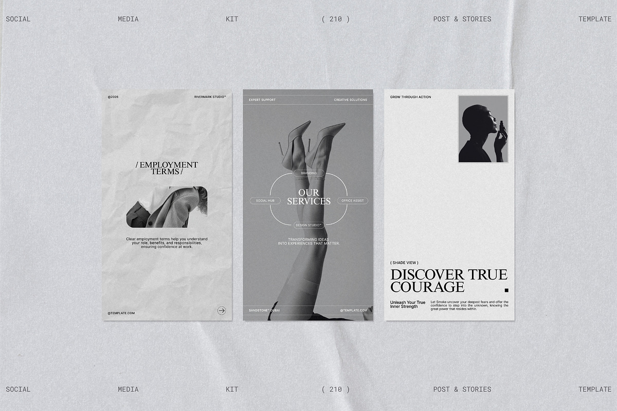 RIVA | Social Media Kit Bundle, a Social Media Template by Prapti Design (Photo 3 of 10)