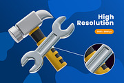 Construction Tools 3D Icons, an Object 3D Model by Azam Creative (Thumbnail 3 of 5)