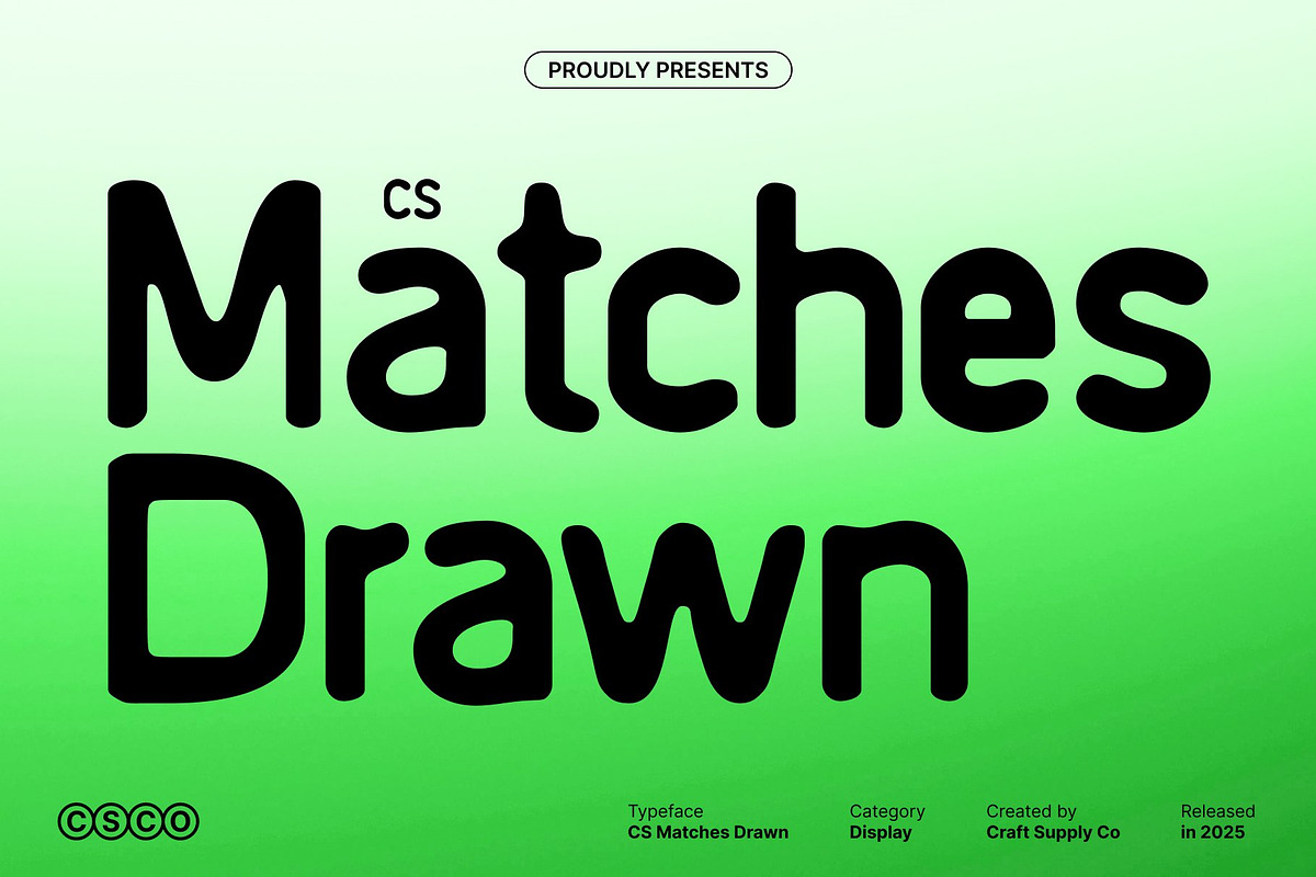 CS Matches Drawn, a Sans Serif Font by Craft Supply Co. (Photo 1 of 8)
