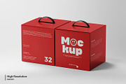 Cardboard Box Mockup with Handle, a Packaging Mockup by RamStudio2 (Thumbnail 5 of 19)