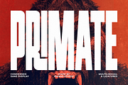 Primate - Condensed Sans Serif Font, a Sans Serif Font by Pian45 Studio (Thumbnail 1 of 8)