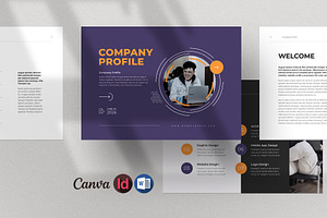 Company profile landscape | Canva, a Brochure Template by HiveArts
