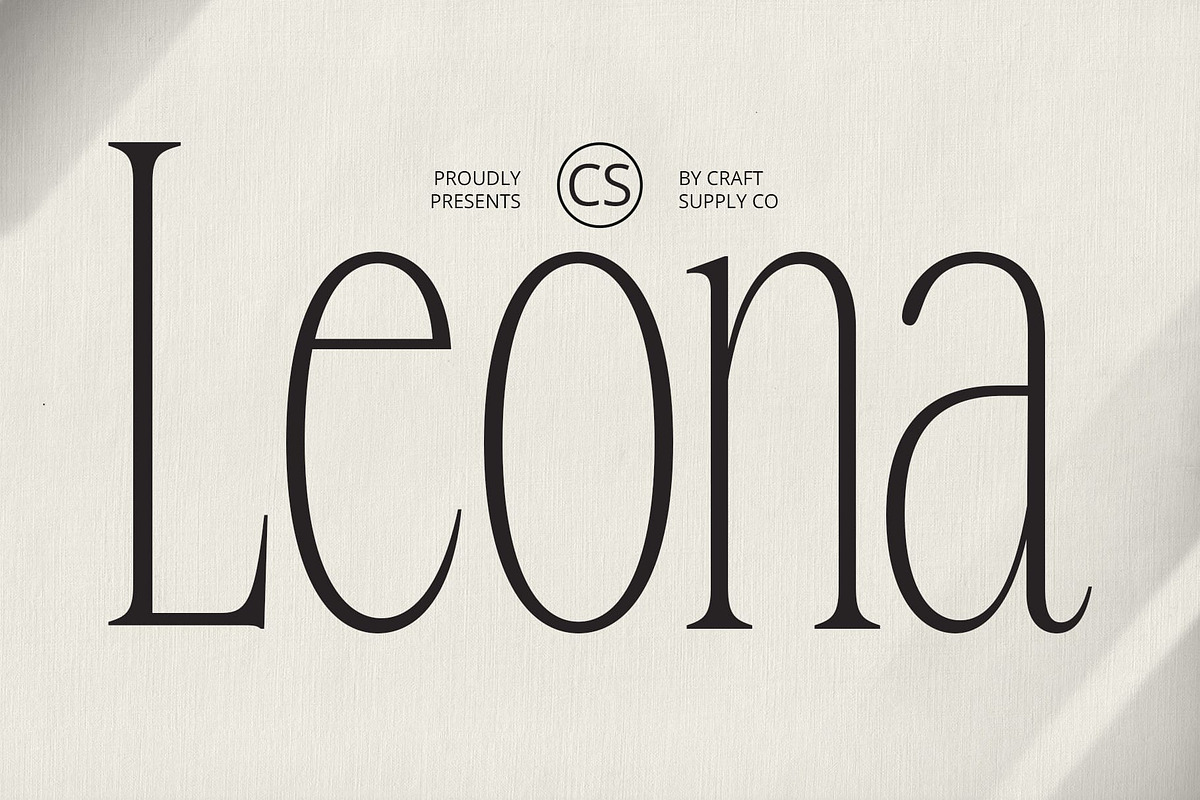 CS Leona – Condensed Font, a Serif Font by Craft Supply Co. (Photo 1 of 8)