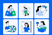 Shopping Illustration Art, a Person Illustration by Vectors Market (Thumbnail 9 of 9)