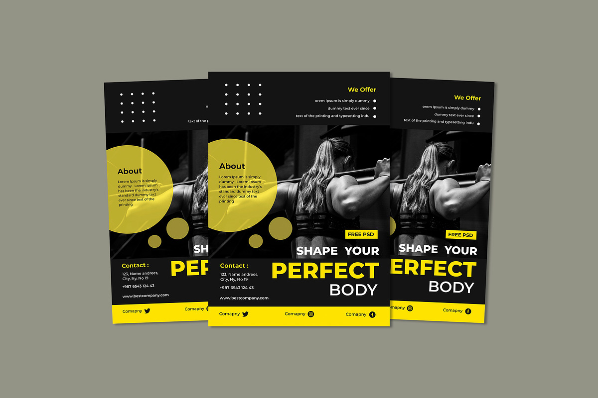 Shape Your Prefect Body Poster, a Poster Template by Vibesteam