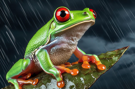A Vibrant Red-Eyed Tree Frog, an Animal Photo by Virgo Studio