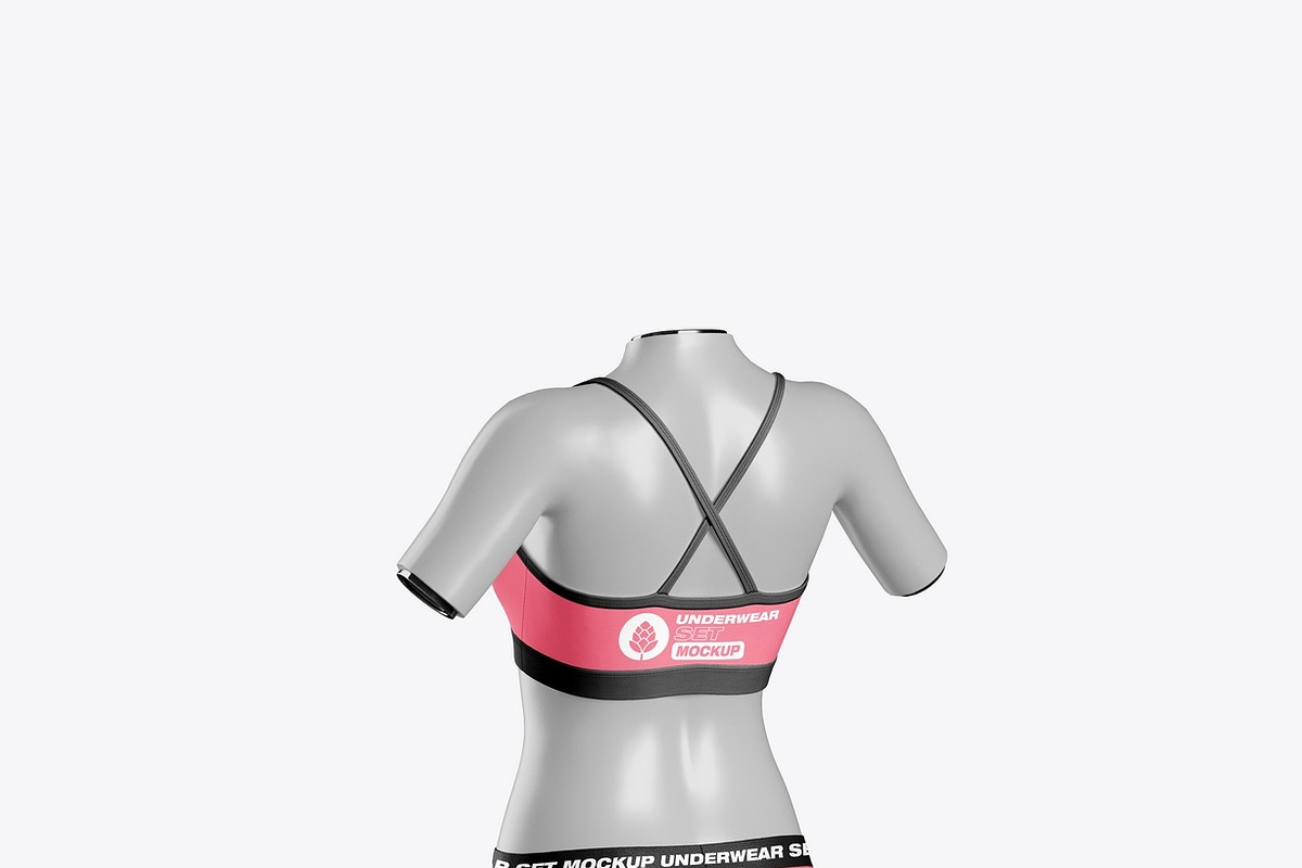 Women's Underwear Set mockup, a Product Mockup by OneVectorStock (Photo 12 of 13)