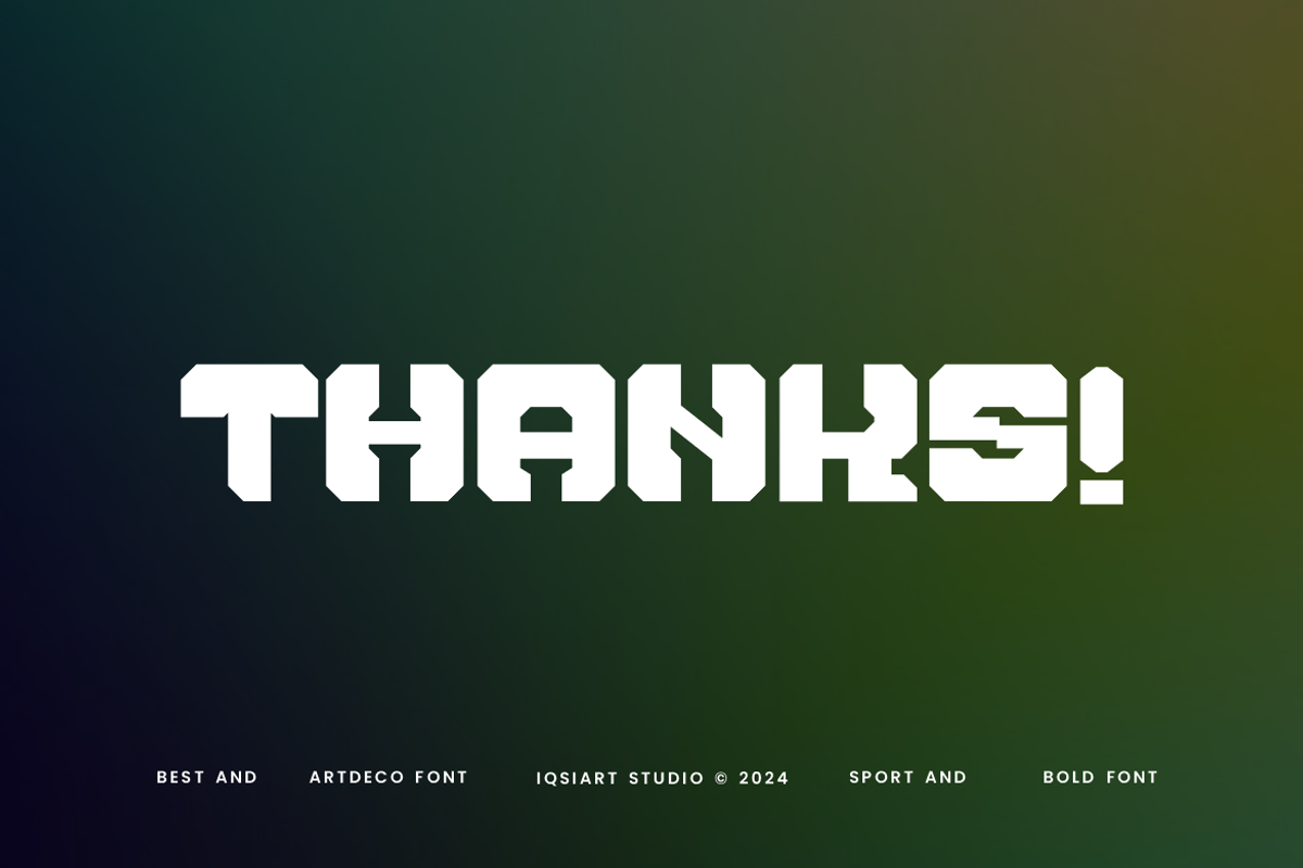 Qborga - Techno Font, a Sans Serif Font by Iqsiart Studio (Photo 6 of 6)