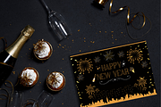 Radiant Black New Year Card | Canva, a Card Template by WynterLife Studio (Thumbnail 6 of 6)