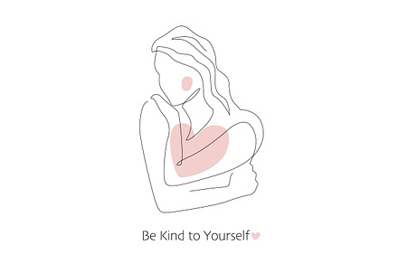 Self care, love your body concept., a Healthcare Illustration by Toltemara