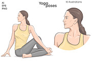 Yoga poses VECTOR illustrations, a Healthcare Illustration by Natalka Dmitrova art (Thumbnail 4 of 5)