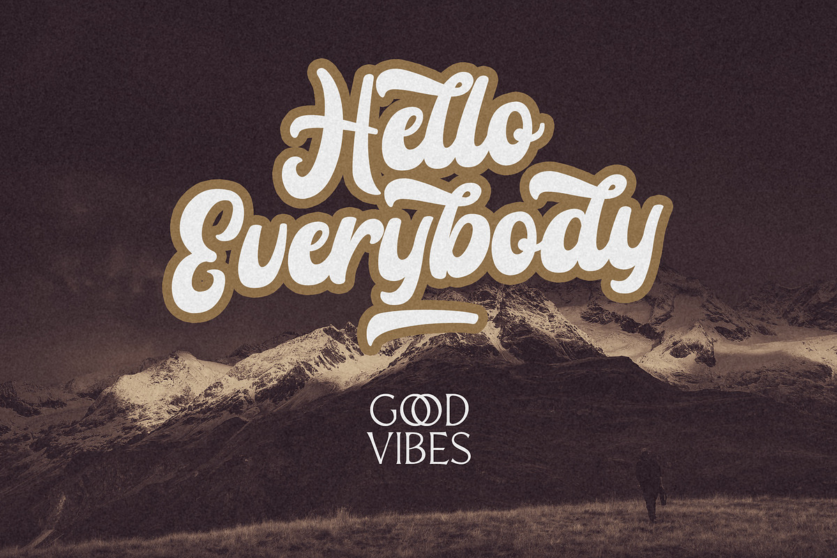 Rayhue - Retro Bold Script Font, a Script Font by StringLabs (Photo 4 of 8)