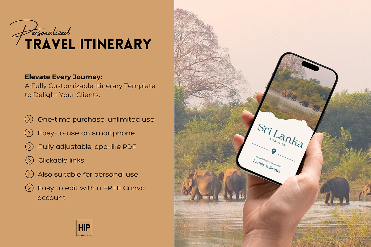 Customizable Mobile Travel Itinerary, a Templates & Theme by Hip Templates (Photo 1 of 10)