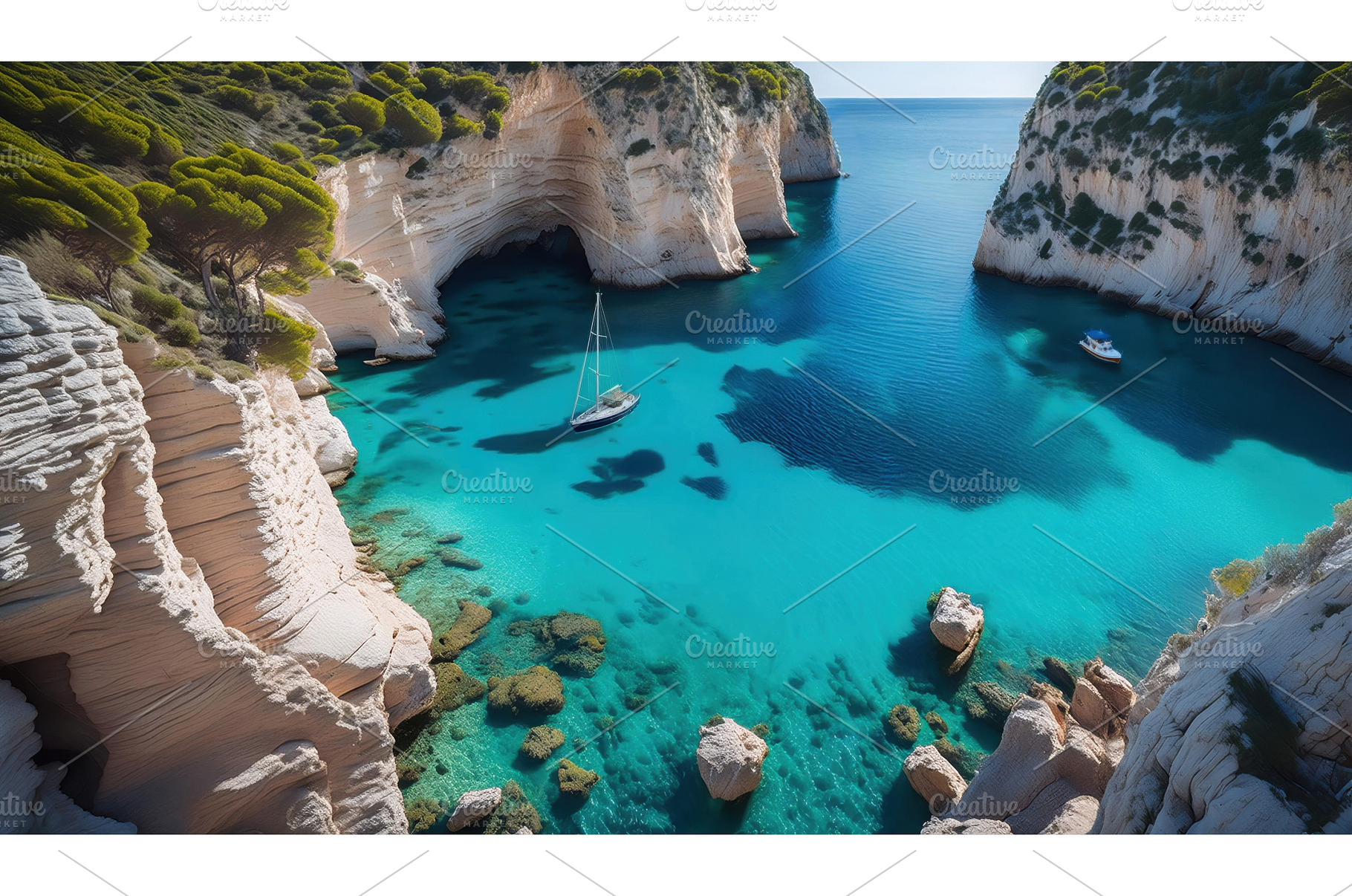 A secluded bay with turquoise waters, a Nature Photo by Igor Tichonow