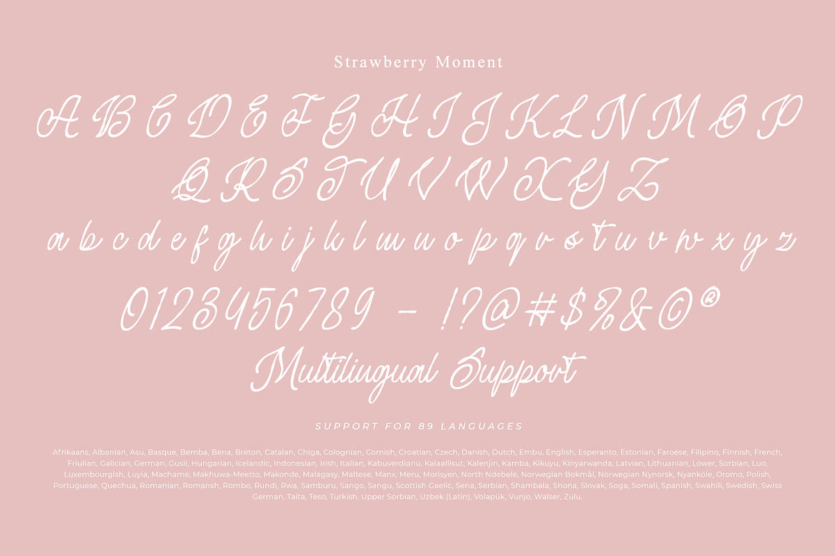 Strawberry Moment, a Handwritten Font by din-studio.com (Photo 7 of 10)