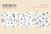 Wedding Hand drawn Pattern Set, a Pattern Graphic by CreativeChristiana (Thumbnail 2 of 7)