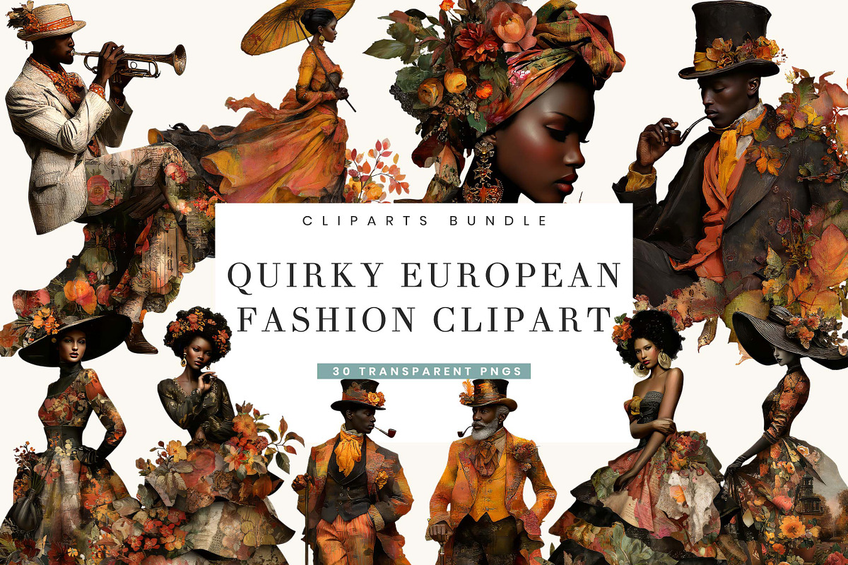 Quirky European Fashion Clipart, a Person Illustration by BusyDaydesign (Photo 1 of 9)