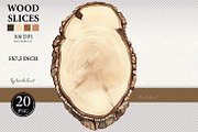 20 Wooden slices Watercolor clipart, an Illustration by KarinkaBU (Thumbnail 4 of 9)