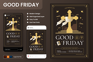 Good Friday - Flyer Set, a Flyer Template by Annora Studio