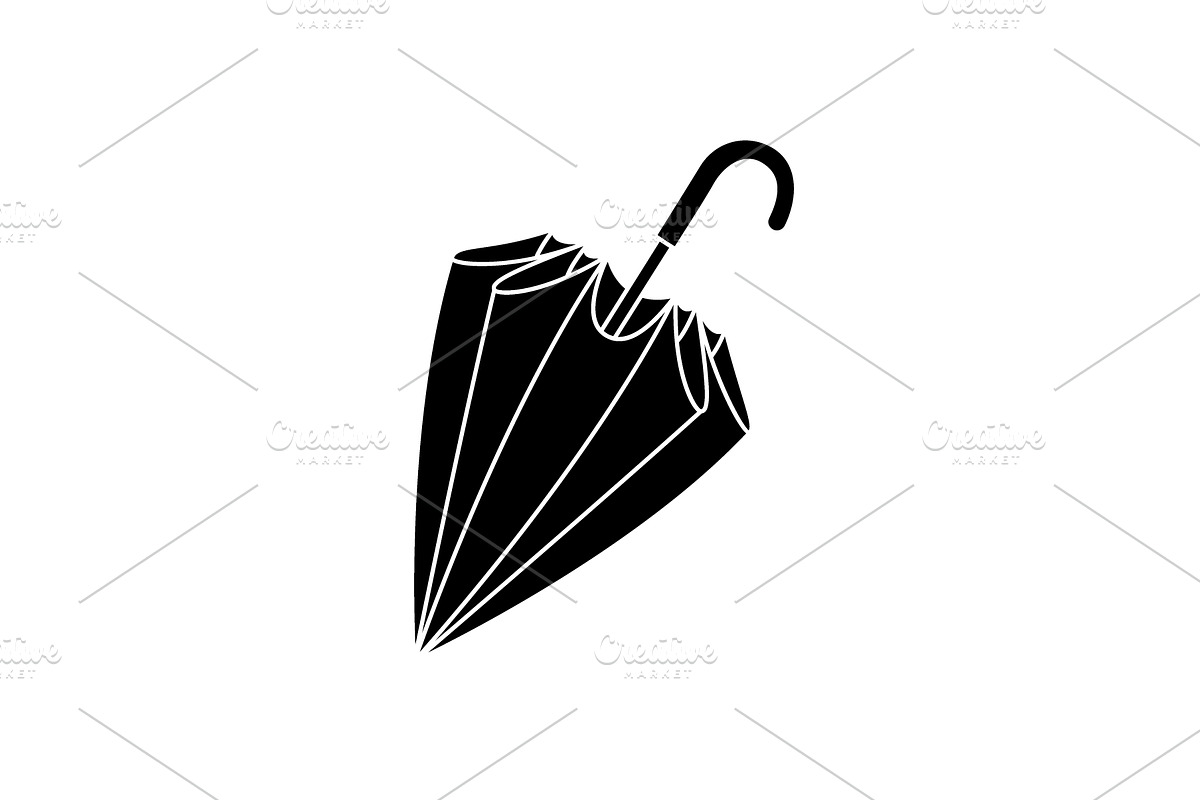 Minimal black silhouette of a folded, an Object Illustration by GraphiShop
