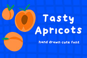 Tasty Apricots - handdrawn cute font, a Handwritten Font by Ashiya Pixel (Thumbnail 4 of 12)