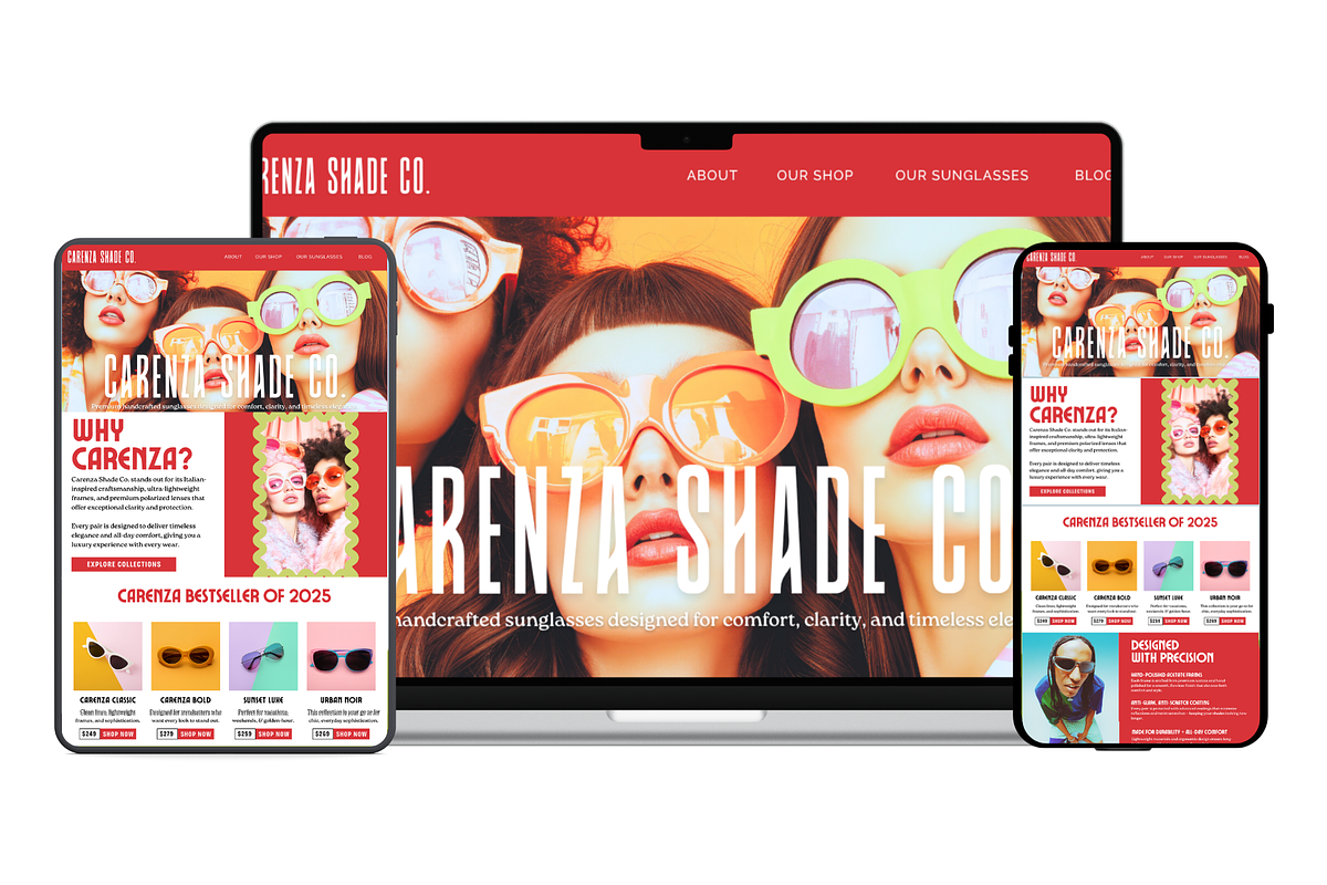 Sunglasses Shop website template, a Websites & App Template by wekreatif (Photo 5 of 5)