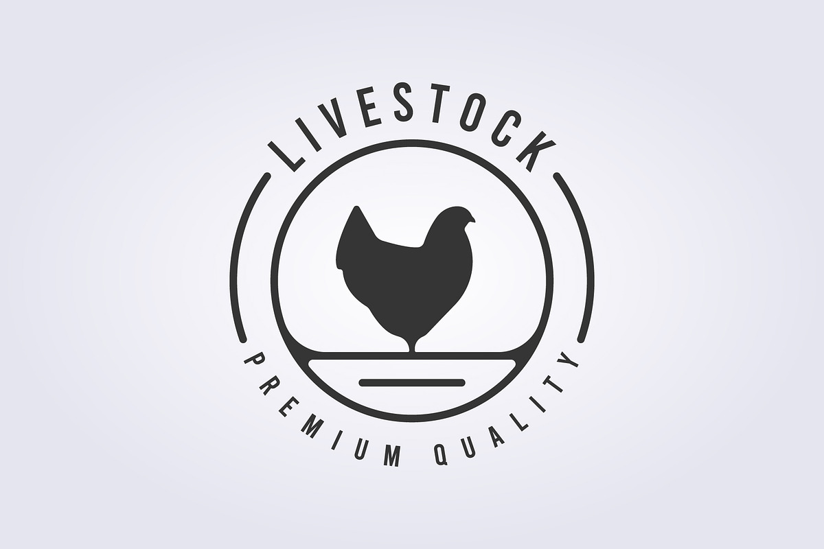 hen farm logo livestock symbol, a Branding & Logo Template by Lodzrov
