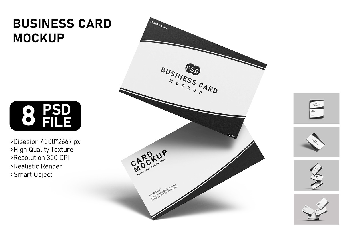 Business Card Mockup, an Advertising Mockup by pixelmock (Photo 1 of 13)