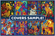 Stained Glass Dog Coloring Pages, an Animal Illustration by BrightMart (Thumbnail 2 of 3)