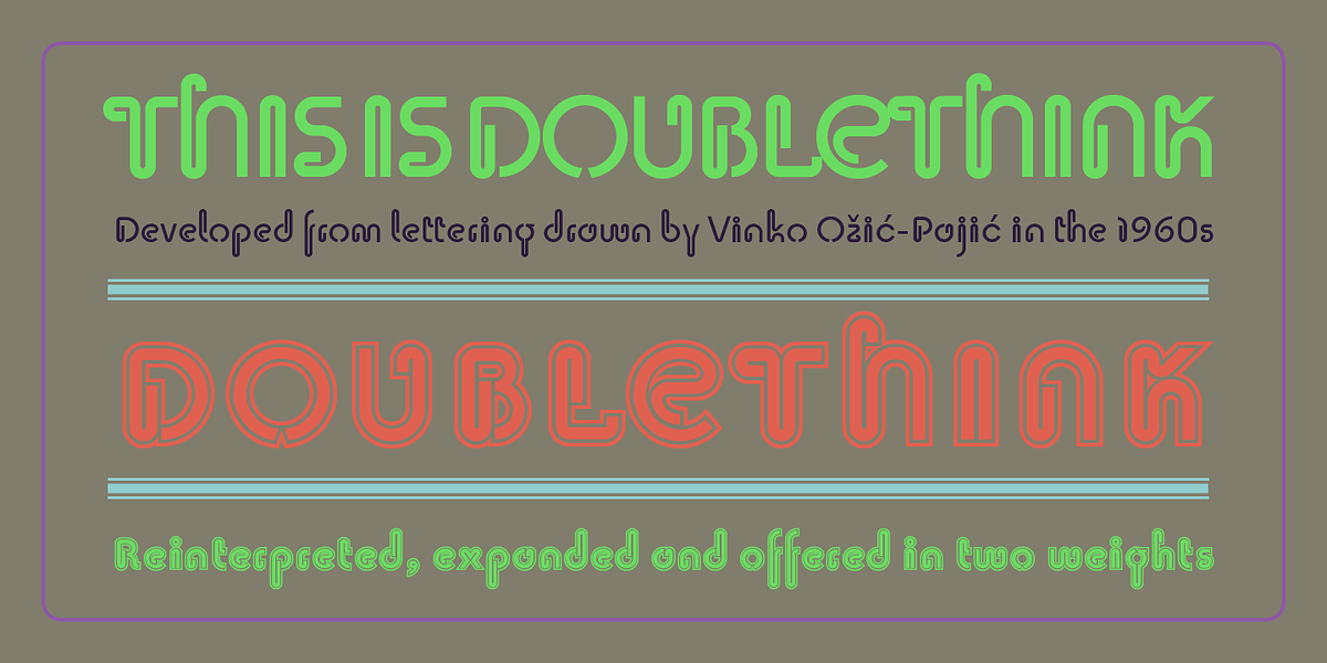 Doublethink, a Font by Barnbrook Fonts (Photo 1 of 5)